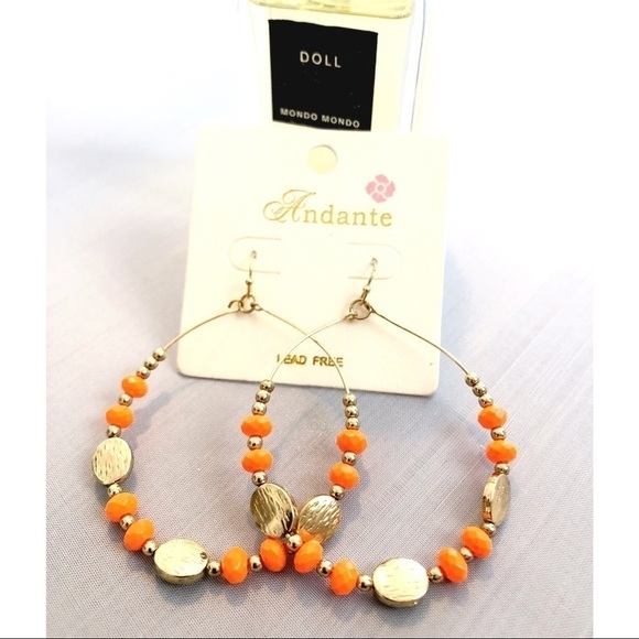 ORANGE FASHION HOOPS #346 - Picture 1 of 1
